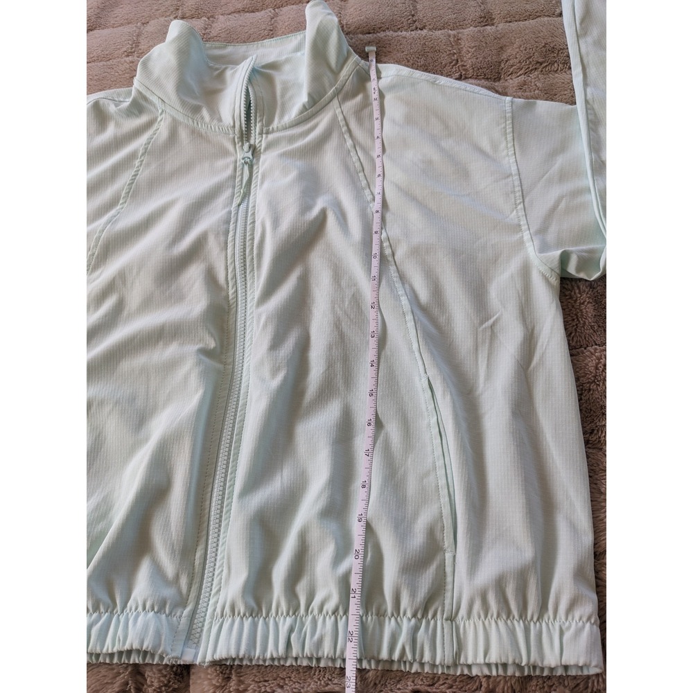 Zella Womens Mint Green‎ Ripstop Full Zip Athletic Jacket Mock Neck L - Picture 7 of 8